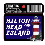 Hilton Head Island- lighthouse 2.5 x 2 inches cell phone sticker Mark your cell phone or any other item with these great designs sized perfectly for items like computers especially cell phones but works bigger items like your car too! Dimensions: 2.5" x 1.5 inch -printed vinyl Outdoor durable and ultra removable Waterproof